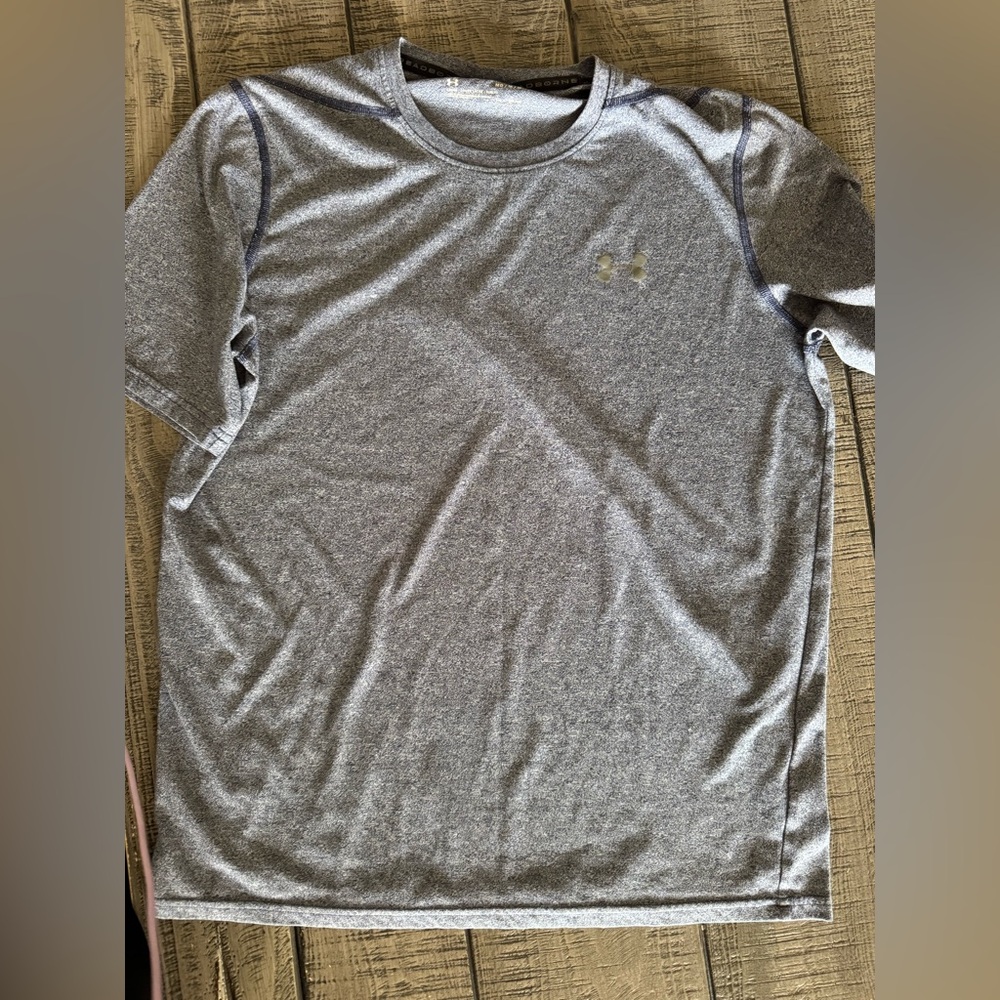 Under Armour Blue/Gray Men's Shirt size medium 
Heat gear